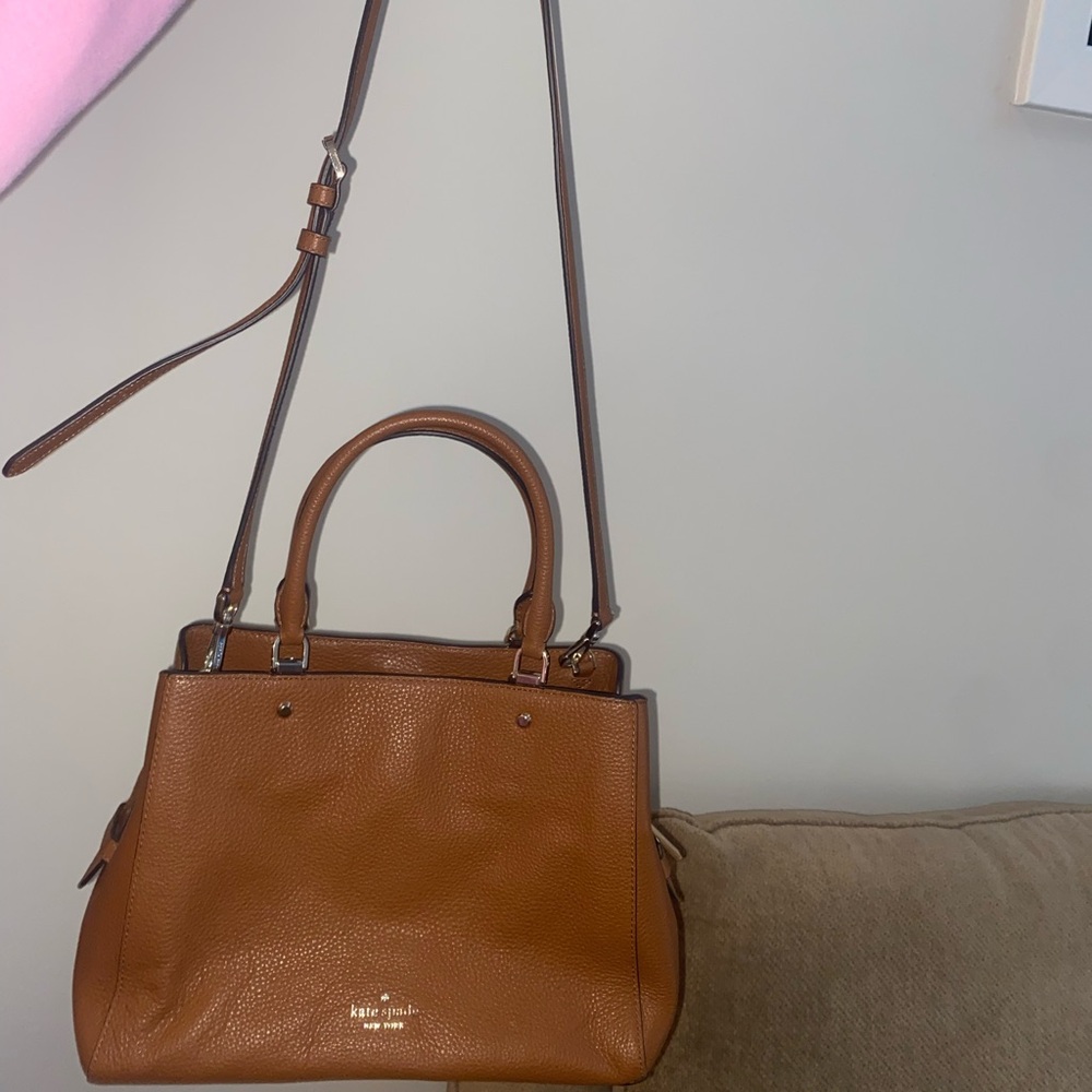 Kate Spade Brown Leather Purse with long and short straps - Picture 5 of 8